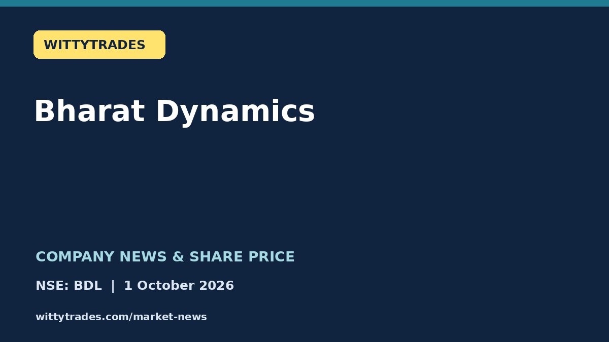 Bharat Dynamics company news and share price coverage for 1 October 2026
