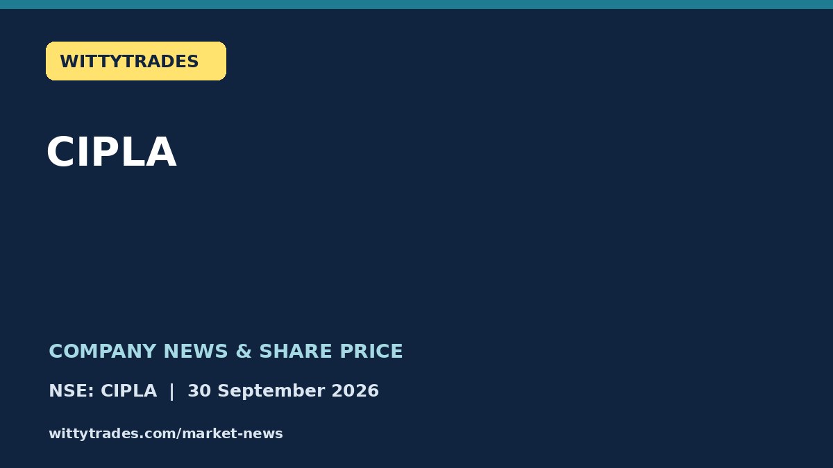 CIPLA company news and share price coverage for 30 September 2026