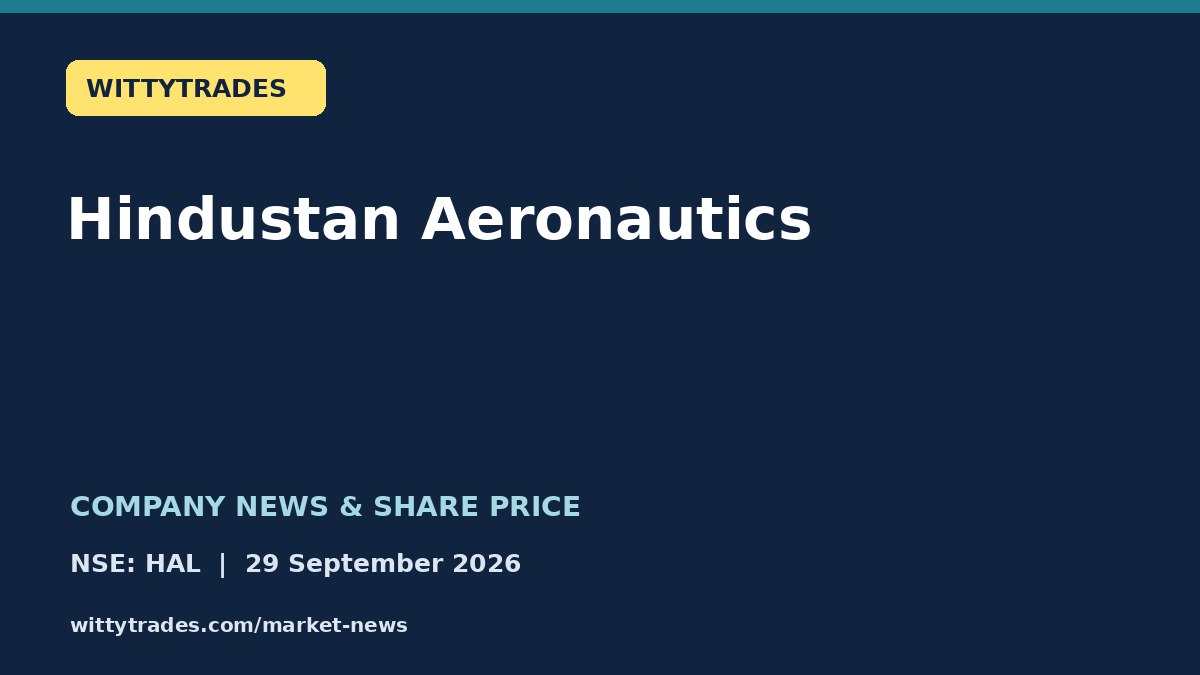 Hindustan Aeronautics company news and share price coverage for 29 September 2026