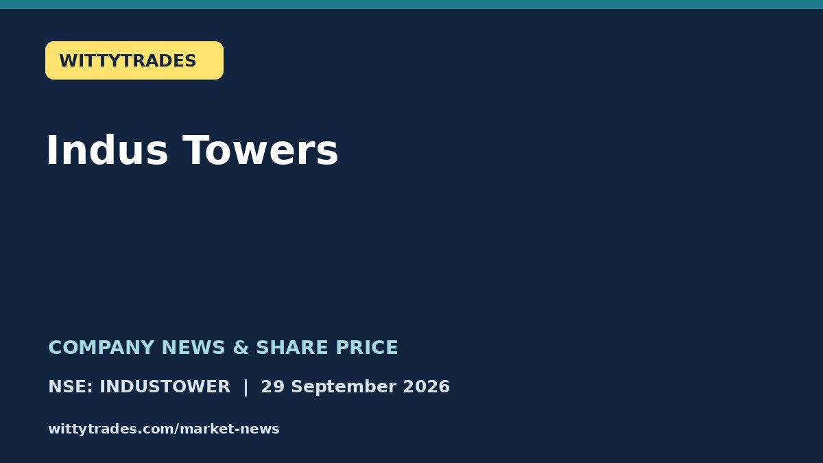 Indus Towers company news and share price coverage for 29 September 2026