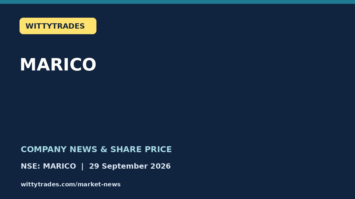 MARICO company news and share price coverage for 29 September 2026