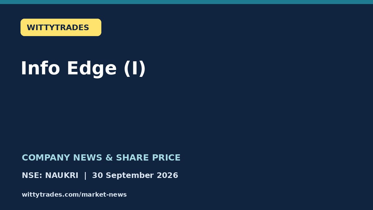 Info Edge (I) company news and share price coverage for 30 September 2026