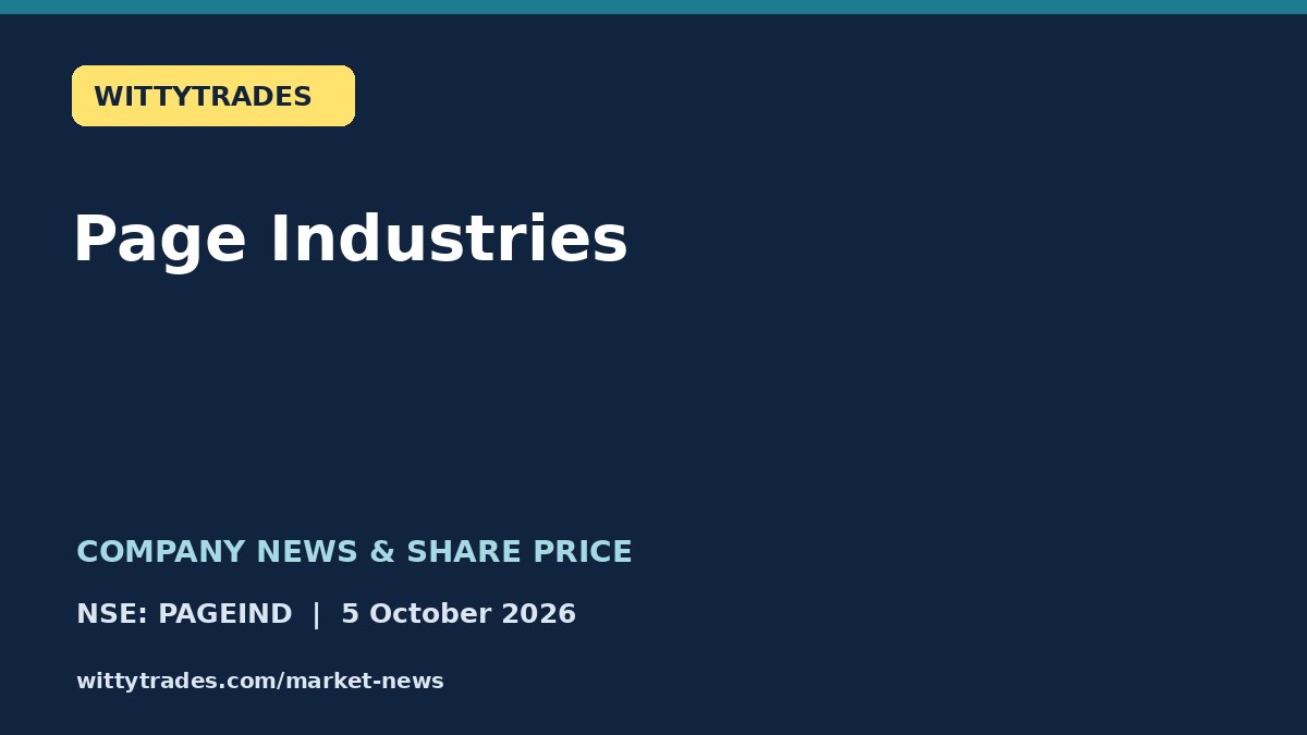 Page Industries company news and share price coverage for 5 October 2026