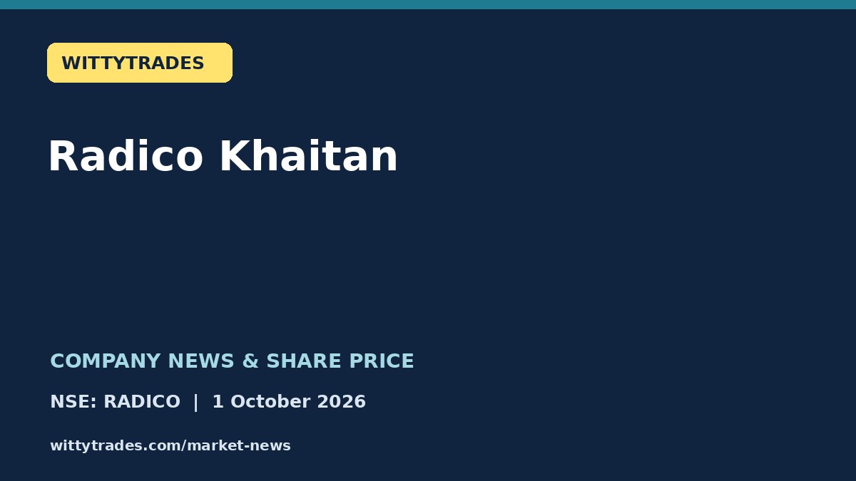 Radico Khaitan company news and share price coverage for 1 October 2026