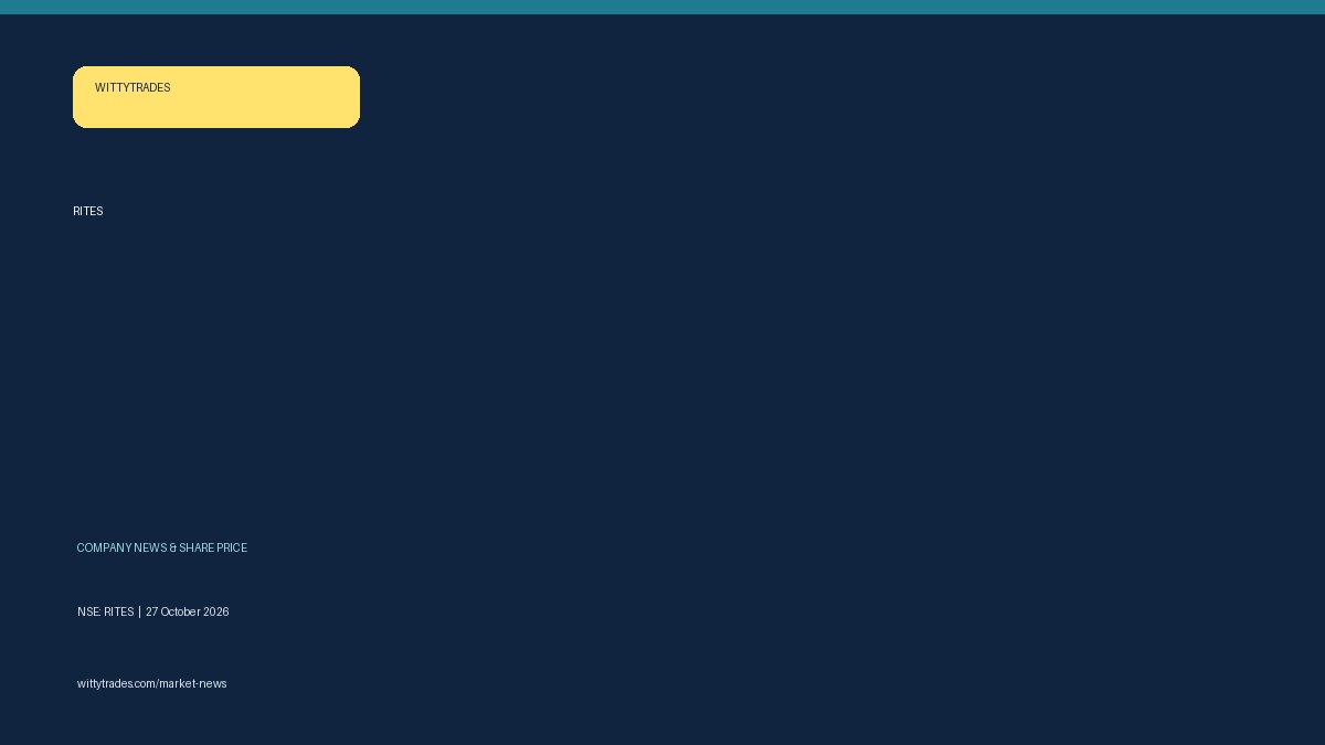 RITES company news and share price coverage for 27 October 2026