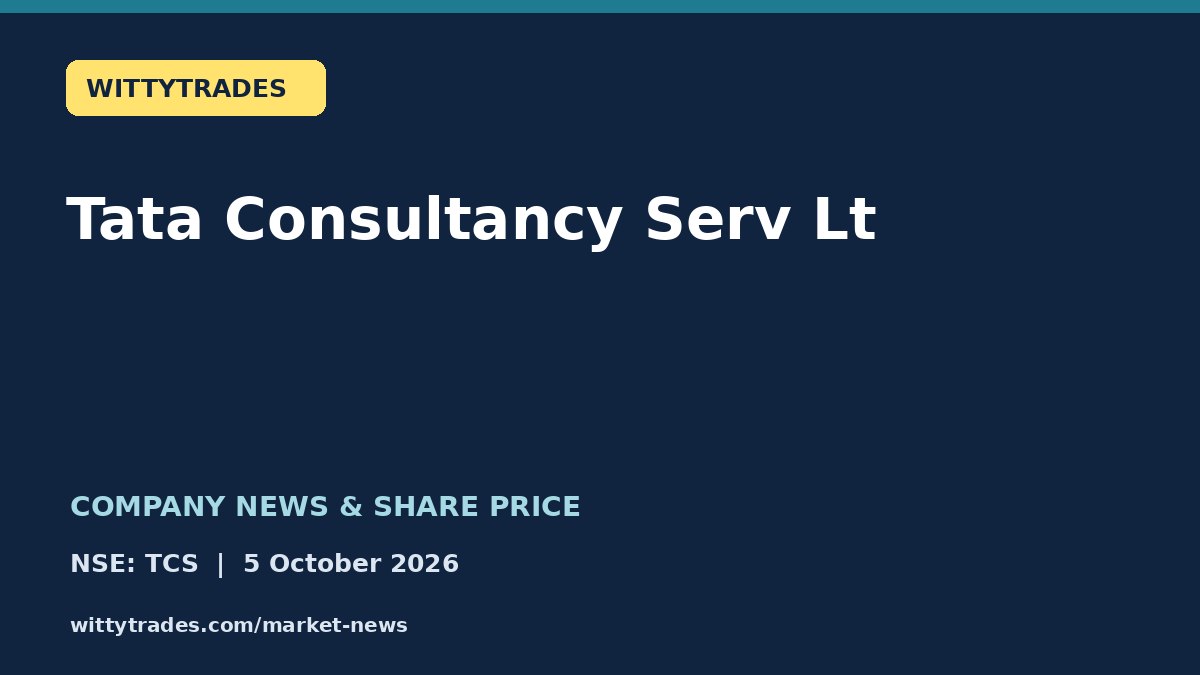 Tata Consultancy Serv Lt company news and share price coverage for 5 October 2026